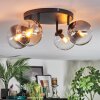 Gastor Plafonnier, Boule lumineuse Ambre, Clair, Fumé, 4 lumières