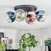 Koyoto Plafonnier, Boule lumineuse Bleu, Vert, Clair, Cuivré, 4 lumières