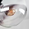 Gastor Plafonnier, Boule lumineuse Chrome, Clair, Fumé, 4 lumières