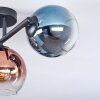 Koyoto Plafonnier, Boule lumineuse Bleu, Vert, Clair, Cuivré, 3 lumières
