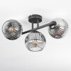 Ripoll Plafonnier, Boule lumineuse Chrome, Clair, Fumé, 3 lumières