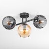 Koyoto Plafonnier, Boule lumineuse Ambre, Fumé, 3 lumières