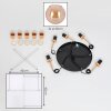 Koyoto Suspension, Boule lumineuse, Suspension Or, Noir, 5 lumières
