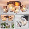 Koyoto Plafonnier, Boule lumineuse Ambre, Clair, Fumé, 4 lumières