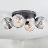 Koyoto Plafonnier, Boule lumineuse Ambre, Clair, Fumé, 4 lumières