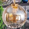 Koyoto Suspension, Boule lumineuse, Suspension Or, Noir, 5 lumières