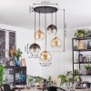 Koyoto Suspension, Boule lumineuse, Suspension Or, Noir, 5 lumières