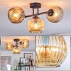 Ripoll Plafonnier, Boule lumineuse Ambre, 3 lumières