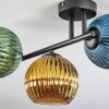 Koyoto Plafonnier, Boule lumineuse Bleu, Or, Vert, 3 lumières