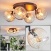Koyoto Plafonnier, Boule lumineuse Ambre, Clair, 4 lumières
