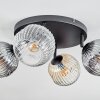 Ripoll Plafonnier, Boule lumineuse Ambre, Clair, Fumé, 4 lumières