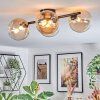 Chehalis Plafonnier, Boule lumineuse Ambre, Clair, 4 lumières