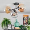Gastor Plafonnier, Boule lumineuse Ambre, Clair, Fumé, 3 lumières