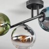 Gastor Plafonnier, Boule lumineuse Bleu, Chrome, Vert, Clair, Fumé, 3 lumières