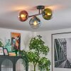 Gastor Plafonnier, Boule lumineuse Bleu, Vert, Clair, Cuivré, 3 lumières