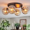Ripoll Plafonnier, Boule lumineuse Ambre, 4 lumières