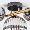 Chehalis Plafonnier, Boule lumineuse Or, Noir, 3 lumières