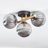 Chehalis Plafonnier, Boule lumineuse Or, Noir, 3 lumières