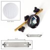 Chehalis Plafonnier, Boule lumineuse Or, Noir, 3 lumières