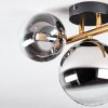 Chehalis Plafonnier, Boule lumineuse Or, Noir, 3 lumières