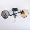 Ripoll Plafonnier, Boule lumineuse Ambre, Clair, Fumé, 3 lumières