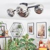 Chehalis Plafonnier, Boule lumineuse Chrome, Clair, Fumé, 4 lumières