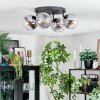 Gastor Plafonnier, Boule lumineuse Clair, Fumé, 4 lumières