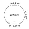 Abat-jour en verre  Koyoto Verre de rechange, pièce de rechange 25 cm Vert, Clair