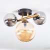 Chehalis Plafonnier, Boule lumineuse Or, Noir, 3 lumières