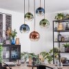Koyoto Suspension, Boule lumineuse, Suspension Or, Noir, 5 lumières