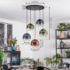 Koyoto Suspension, Boule lumineuse, Suspension Or, Noir, 5 lumières
