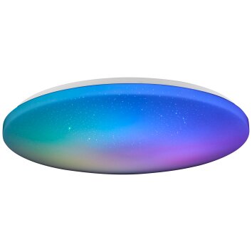 Kieran Plafonnier Luminaires Brilliant LED Blanc, 1 lumière, Télécommandes