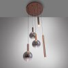 BOWL Suspension Luminaires Paul Neuhaus LED Brun, 5 lumières