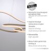 TWIST Suspension Luminaires Paul Neuhaus LED Sable, 1 lumière