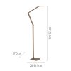 SAMSKY Lampadaire Luminaires Paul Neuhaus LED Bronze, 1 lumière
