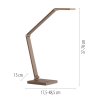 SAMSKY Lampe à poser Luminaires Paul Neuhaus LED Bronze, 1 lumière