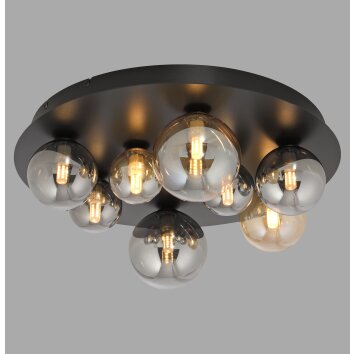 POPSICLE Plafonnier Luminaires Paul Neuhaus LED Noir, 8 lumières