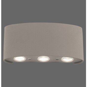 CARLO Applique murale Luminaires Paul Neuhaus LED Sable, 6 lumières