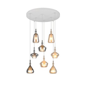 Aldea Suspension Luminaires Trio Blanc, 8 lumières