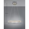 Amador Suspension Luminaires Trio LED Nickel mat, 1 lumière