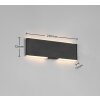 Conchita Applique murale Luminaires Trio LED Noir, 1 lumière, Télécommandes