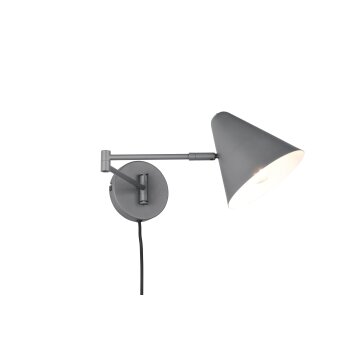 Cosima Applique murale Luminaires Trio Anthracite, 1 lumière