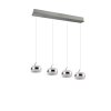 Dios Suspension Luminaires Trio LED Nickel mat, 4 lumières