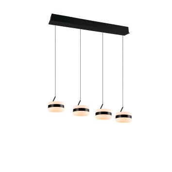 Dios Suspension Luminaires Trio LED Noir, 4 lumières
