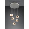 Dios Suspension Luminaires Trio LED Nickel mat, 5 lumières