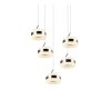 Dios Suspension Luminaires Trio LED Nickel mat, 5 lumières