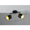 Eva Spot de plafond Luminaires Trio Noir doré, 2 lumières