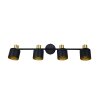 Eva Spot de plafond Luminaires Trio Noir doré, 4 lumières