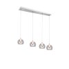 Flynt Suspension Luminaires Trio LED Chrome, 4 lumières