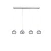 Flynt Suspension Luminaires Trio LED Chrome, 4 lumières